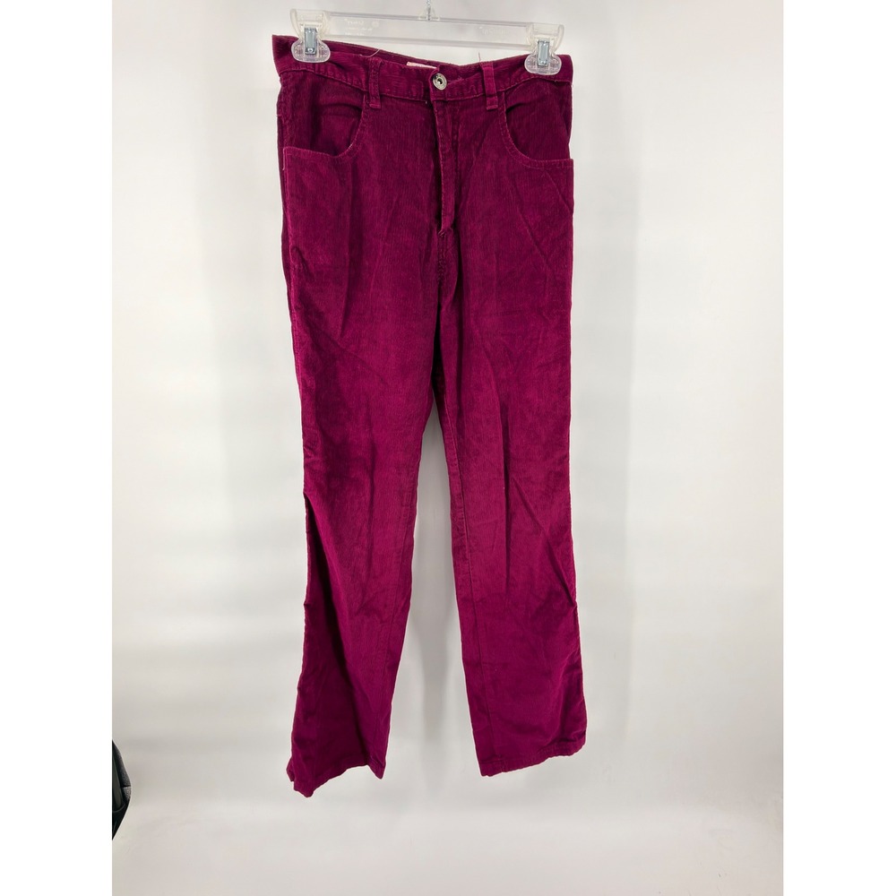 Vintage Star Ride Corduroy Pants‎ Girls 16 Burgundy Maroon 90s Y2K Straight Leg